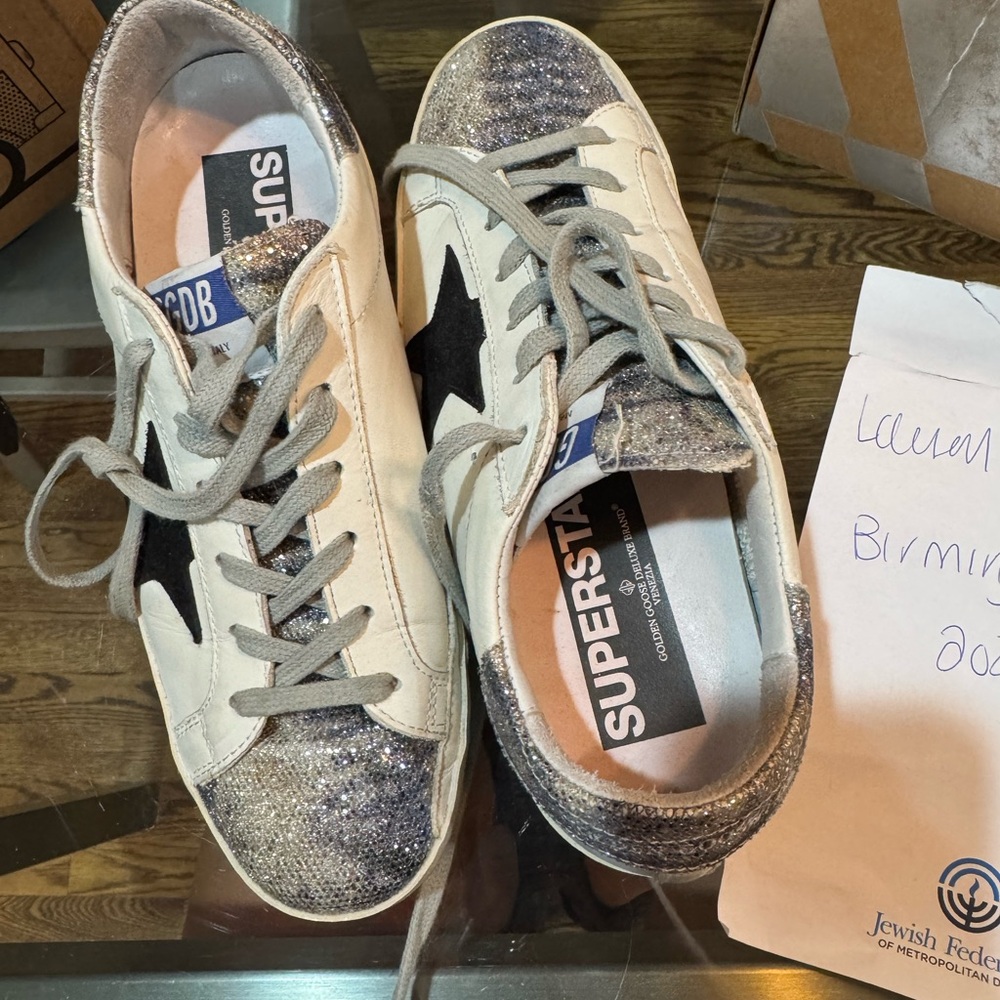 Golden goose superstars zebra glitter size 38 - Picture 2 of 6